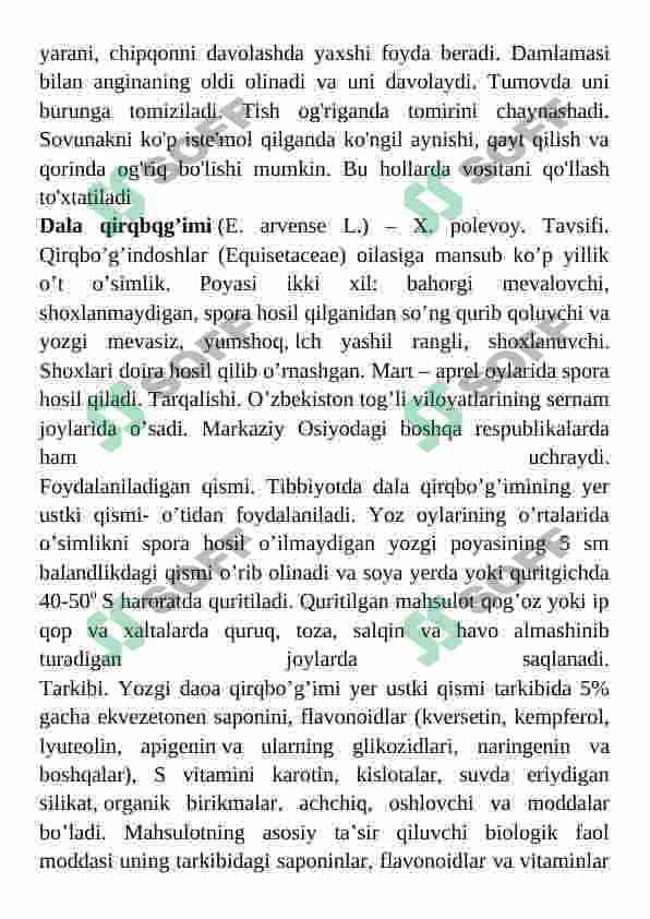 Tarkibida sapaninlar saqalagan preparatlar, ularning turlari 5