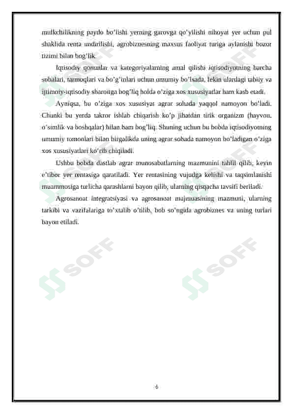 Agrar munosabatlar va ularning bozor tizimidagi xususiyatlari 5