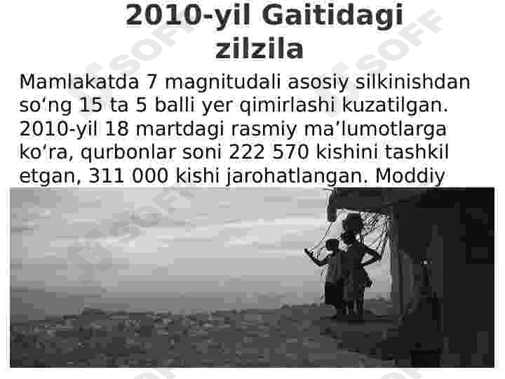 Zilzilalar. Oxirgi 100 yil ichida sodir bo'lgan dunyodagi eng kuchli 10 ta zilzila 5