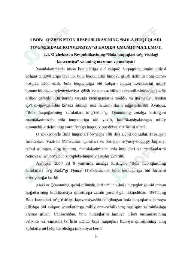 Bola huquqlari to‘g‘risidagi Konvensiya” va uning mazmun-mohiyati 5