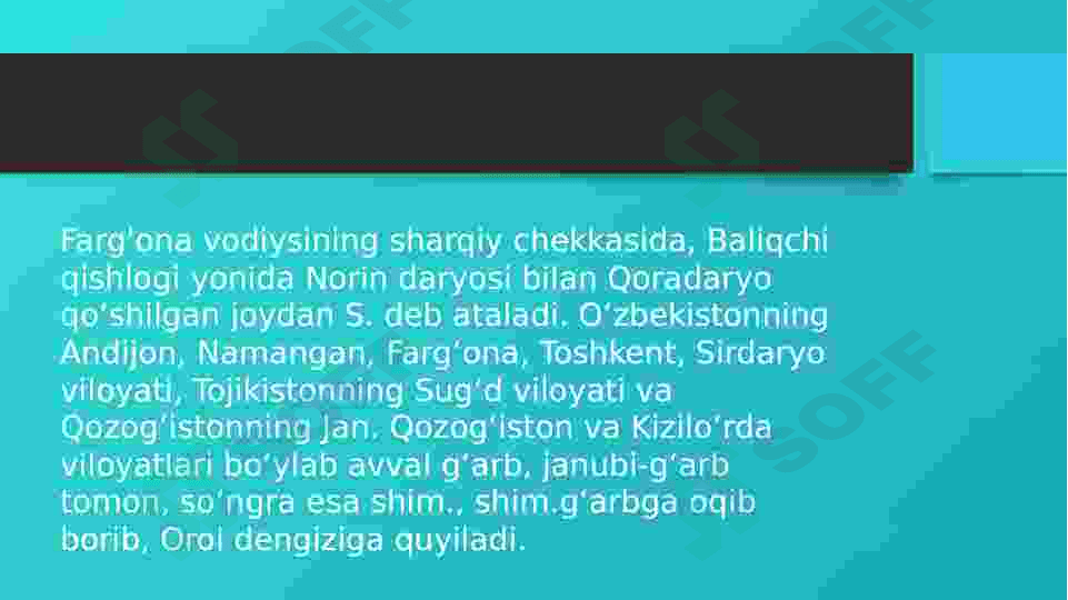 Sirdaryo daryosi 5