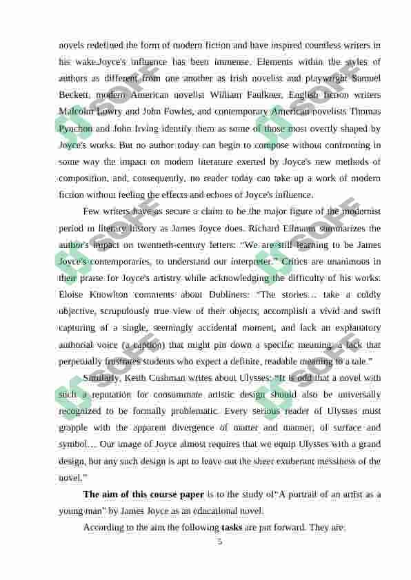 MODERNISM IN J. JOYCE’S NOVEL “ULYSSES 5