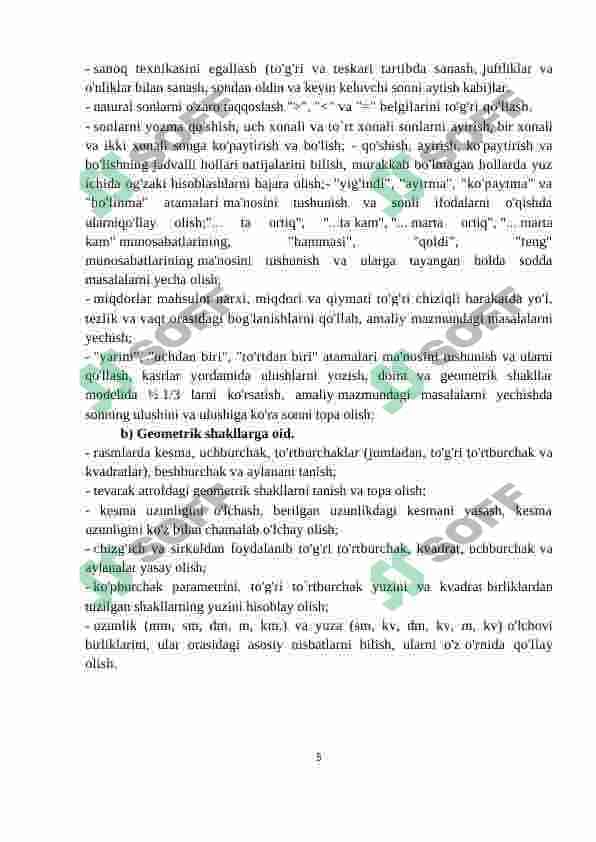 BOSHLANG`ICH TA`LIMDA O`QUVCHILARNING MATEMATIKAGA QIZIQISHNING DIDAKTIK O`YINLAR ORQALI RIVOJLANTIRISH 5