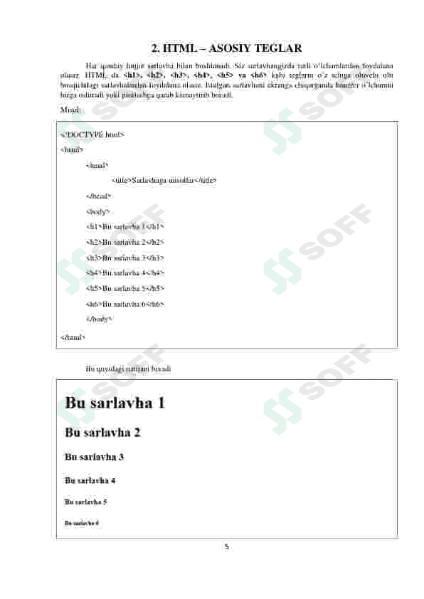 Dasturlash  Htmlni 0 dan 100 gacha bogan sirlari 5