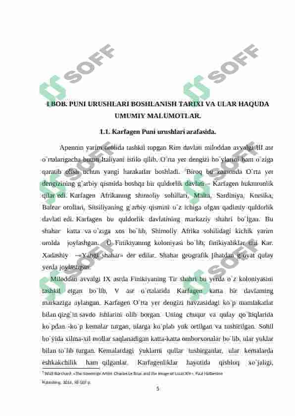 PUNI URUSHLARI BOSHLANISH TARIXI VA ULAR HAQUDA UMUMIY MALUMOTLAR. 5