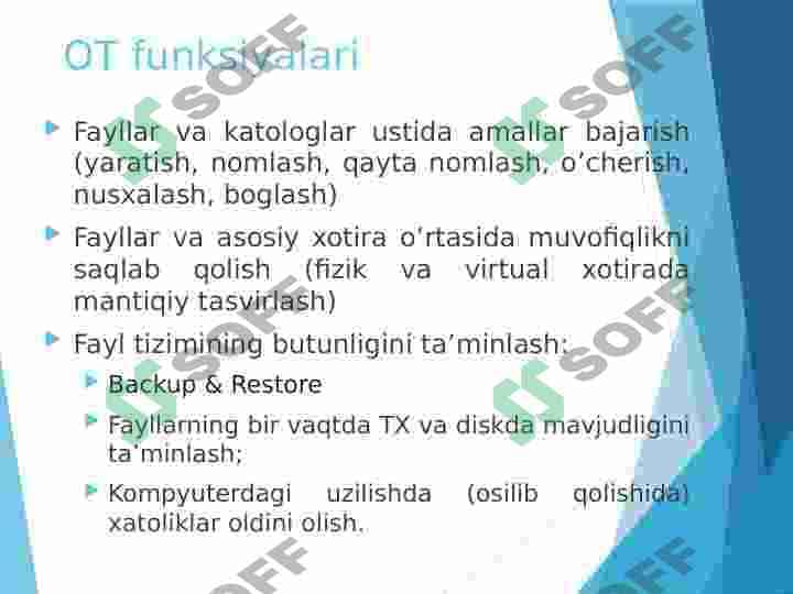 OPERATSION TIZIMLARDA FAYL TIZIMLARI 5