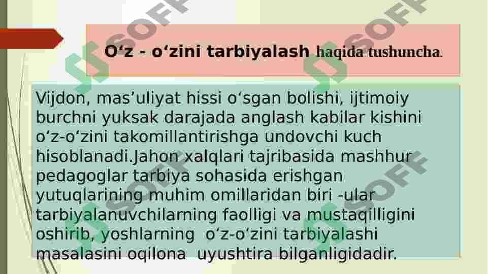 O‘Z-O‘ZINI TARBIYALASH 5