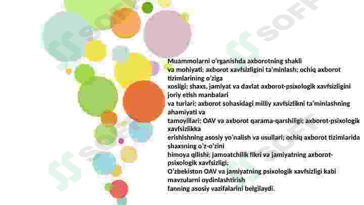 OCHIQ AXBOROT PSIXOLOGIK XAVFSIZLIK FANIGA KIRISH 5