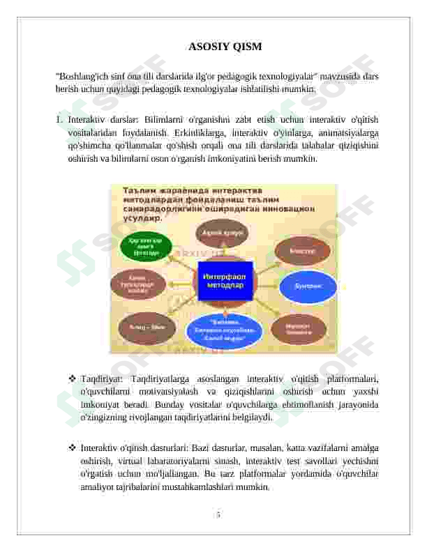 Boshlang`ich sinf ona tili darslarida ilg`or pedagogik texnologiyalar 5