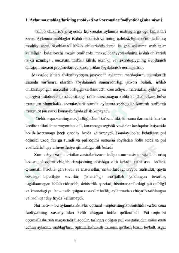 Korxonada aylanma mablag'larni boshqarishni takomillashtirish 5