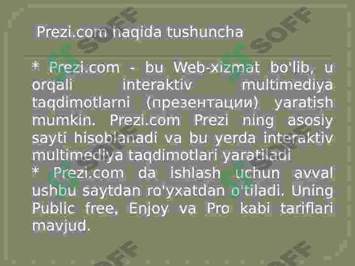 PRAZI  dasturi haqida ma'lumot 5