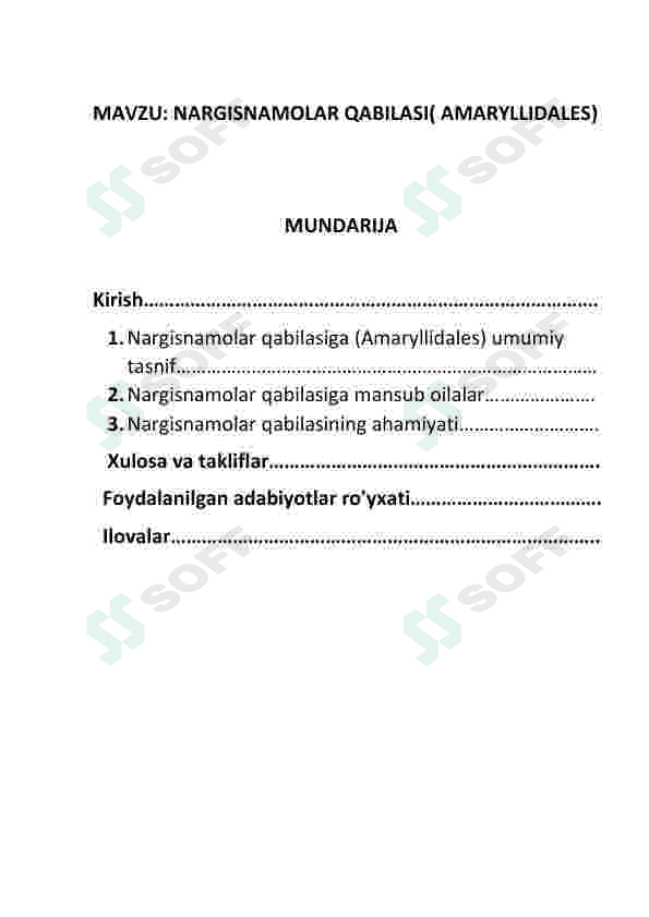 Nargisnamolar qabilasi 5