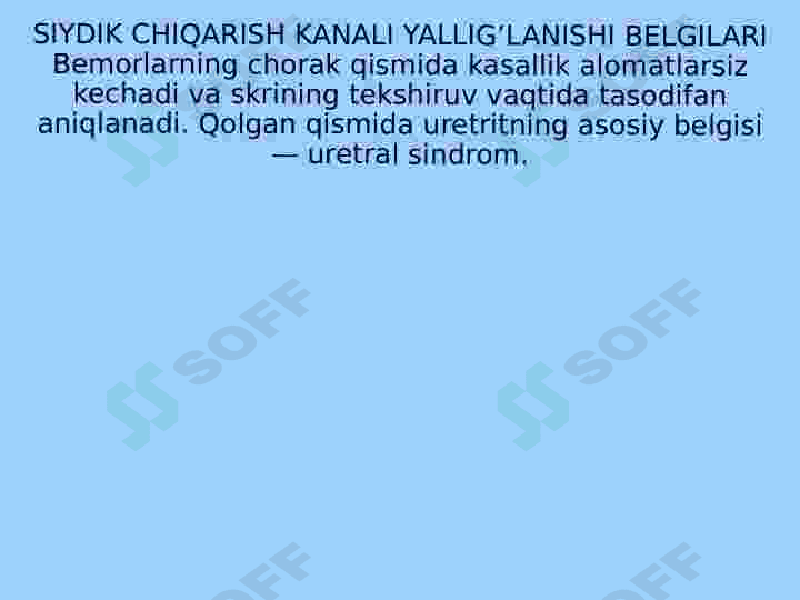 Siydik chiqarish yoʻllari kasalliklari 5