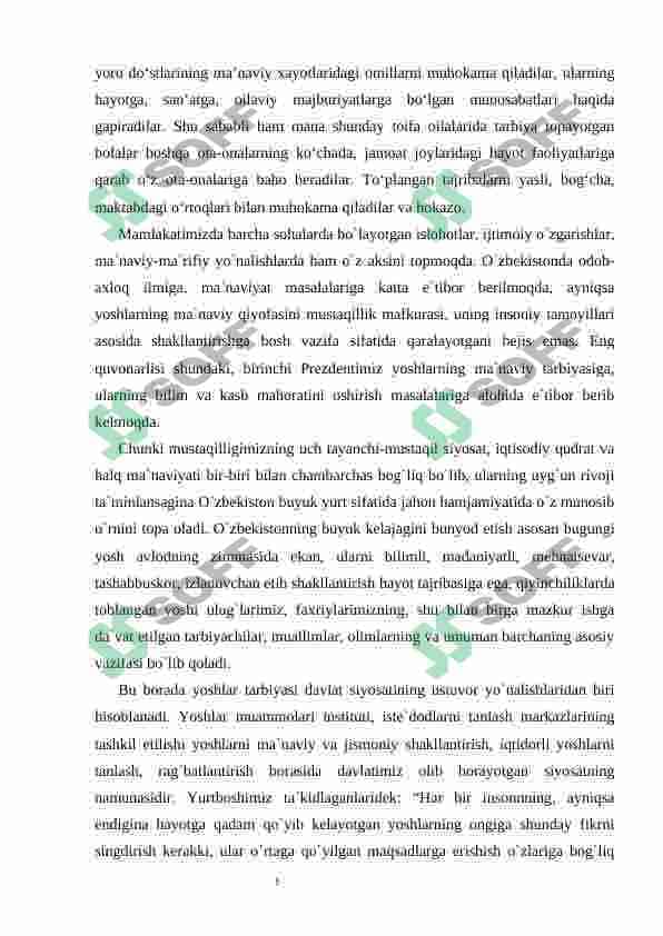 Oilada bolalarni tarbiyalash usullari 5