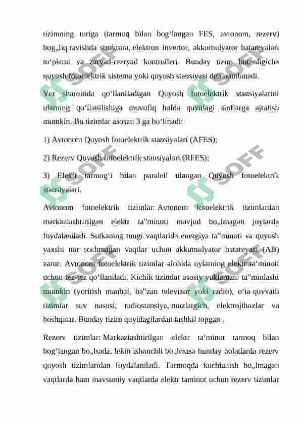 Quyosh fototoelektrik stansiyasining ta'minoti 5