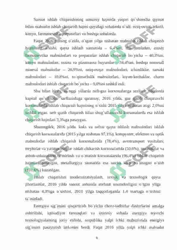 IQTISODIYOTNI MODERNIZATSIYALASH SHAROITIDA SANOAT MODDIY VA MEHNAT RESURSLARINI NORMALASHTIRISH 5