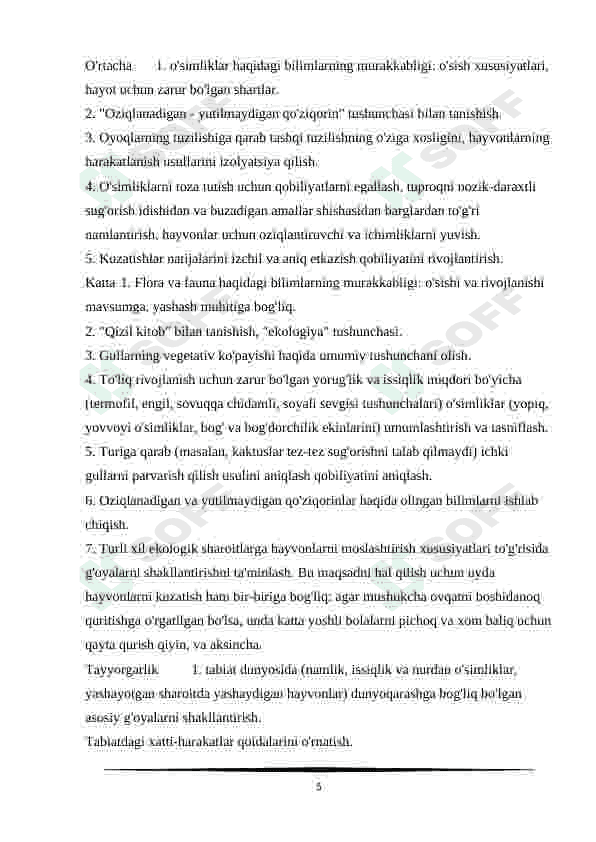 Maktabgacha ta'lim tashkilotlarida tabiat burchagini tashkil etish 5