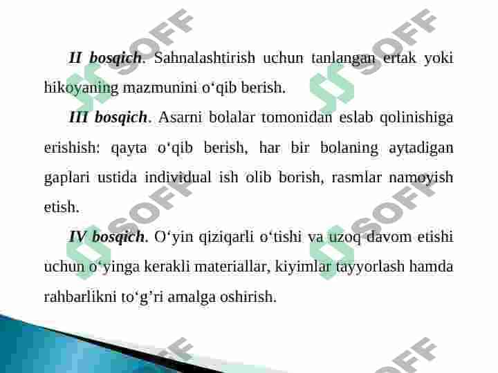 Badiiy asarlarni sahnalashtirish turlari va uni qo'yib ko'rsatish texnologiyasi 5