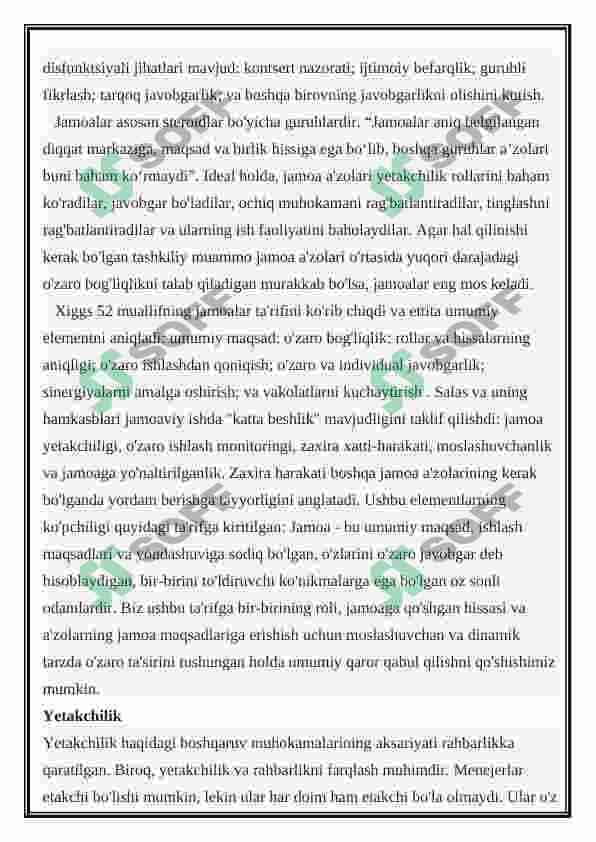 Yetakchi va jamoa munosabatlari 5
