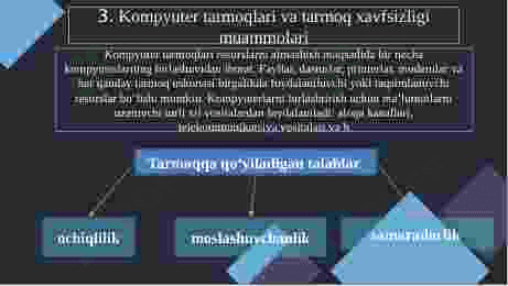 Kiberxavsizlik asoslari fanidan mustaqil ish 1-qism prezentatsiya 5