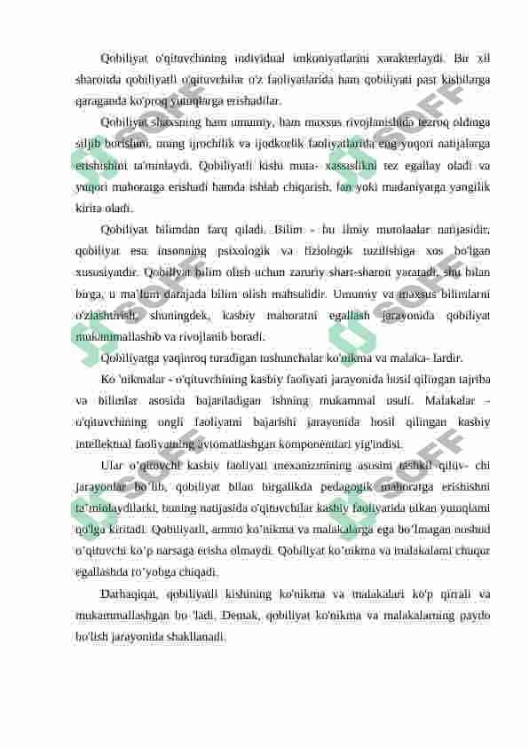 O’qituvchi kasbiy faoliyatida pedagogik qobiliyatning ahamiyati 5