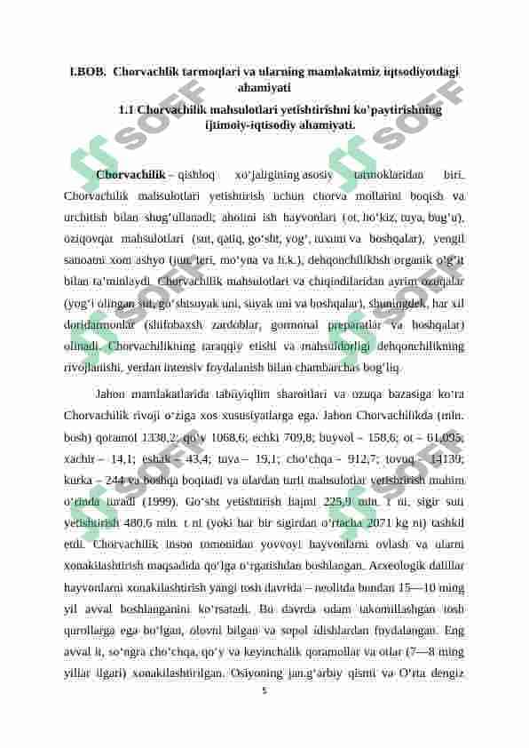 Qishloq xo‘jalikida chorvachilik tarmog’ini rivojlantirish istiqbollari 5