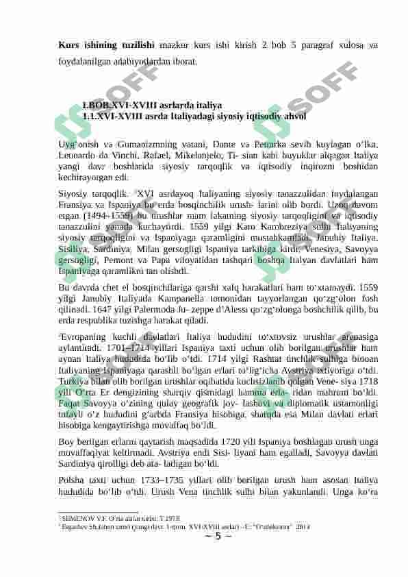 XVI-XVIII asrlarda italiya shaxar respublikalarida ichki va tashqi siyosat 5