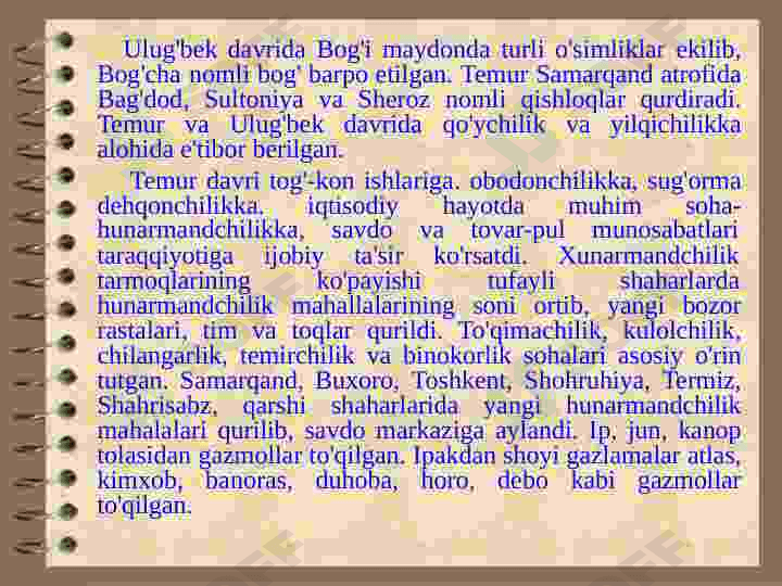 AMIR TEMUR VA TEMURIYLAR HUKMRONLIGI DAVRIDA MOVAROUNNAHRDA MA’NAVIY MADANIYAT (XIV ASRNING IKKINCHIYARMI - XV ASR) 5