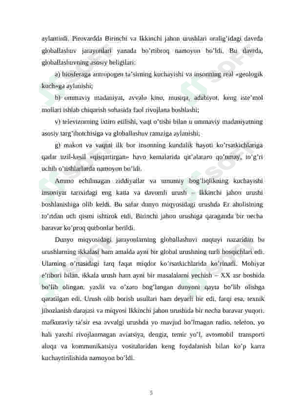 Globallashuvning falsafiy muommolari 5