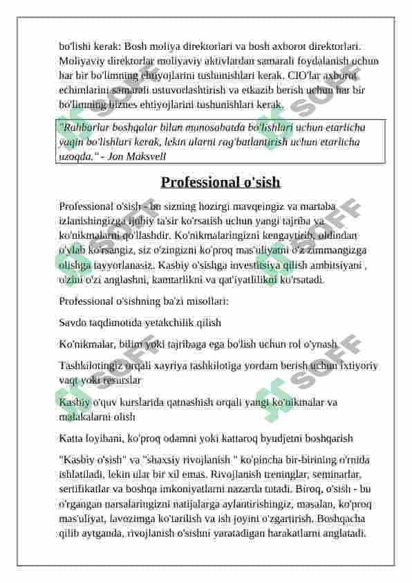 Yetakchilikni rivojlantirishda ta'sir etuvchi omillar 5