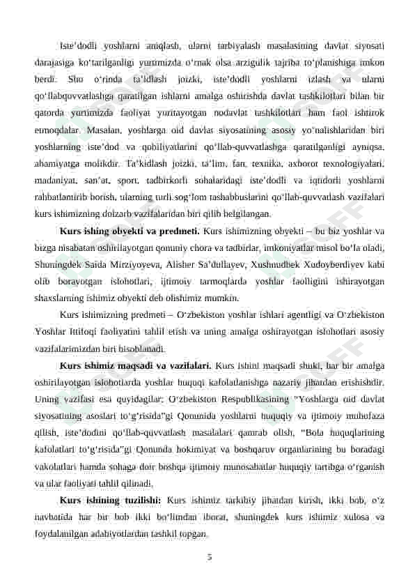 YOSHLAR O'RTASIDAGI DEVIANT XULQ ATVOR PRAFILAKTIKASI 5