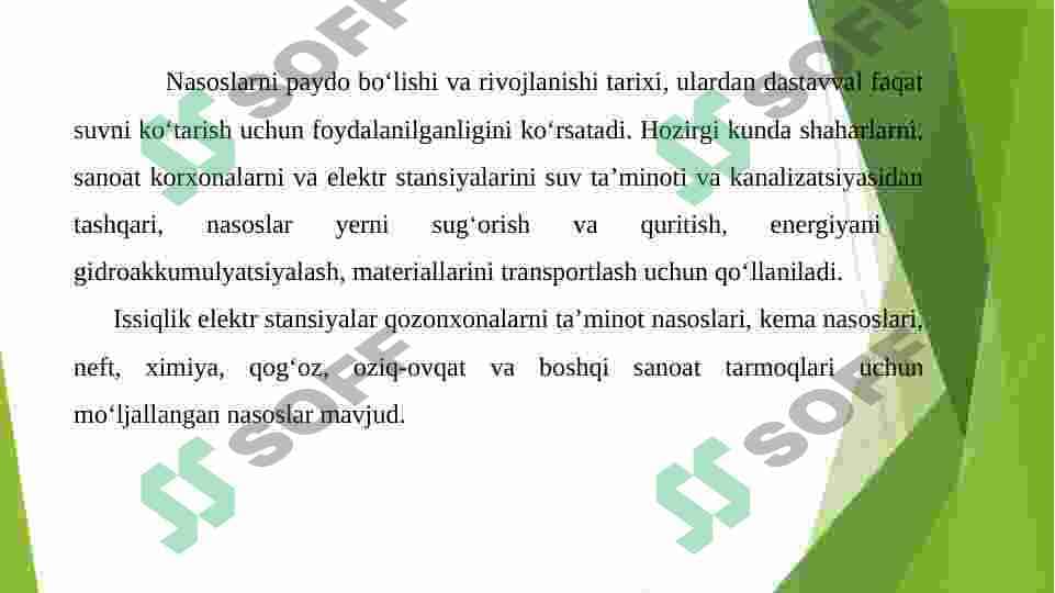 Nasoslar xaqida umumiy tushunchalar. 5