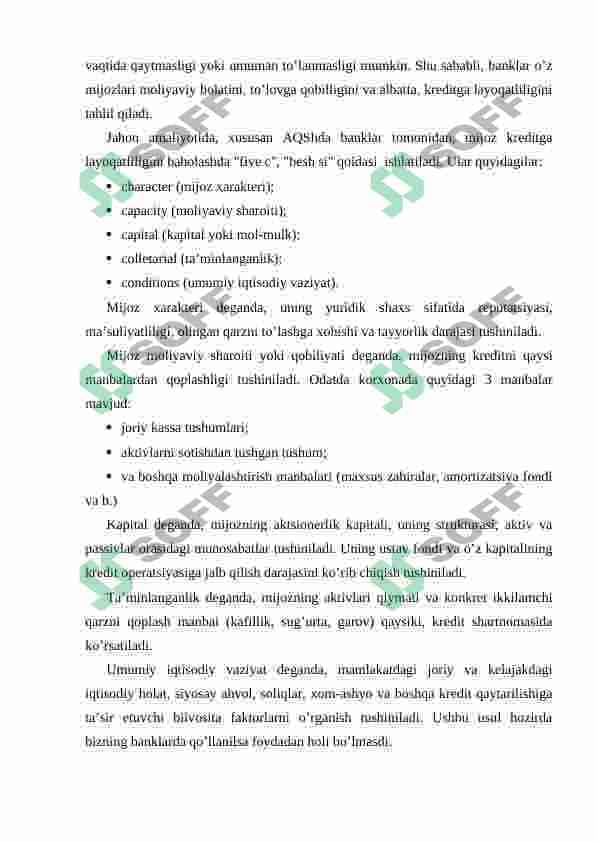 Investitsiya faoliyatini kreditlash 5