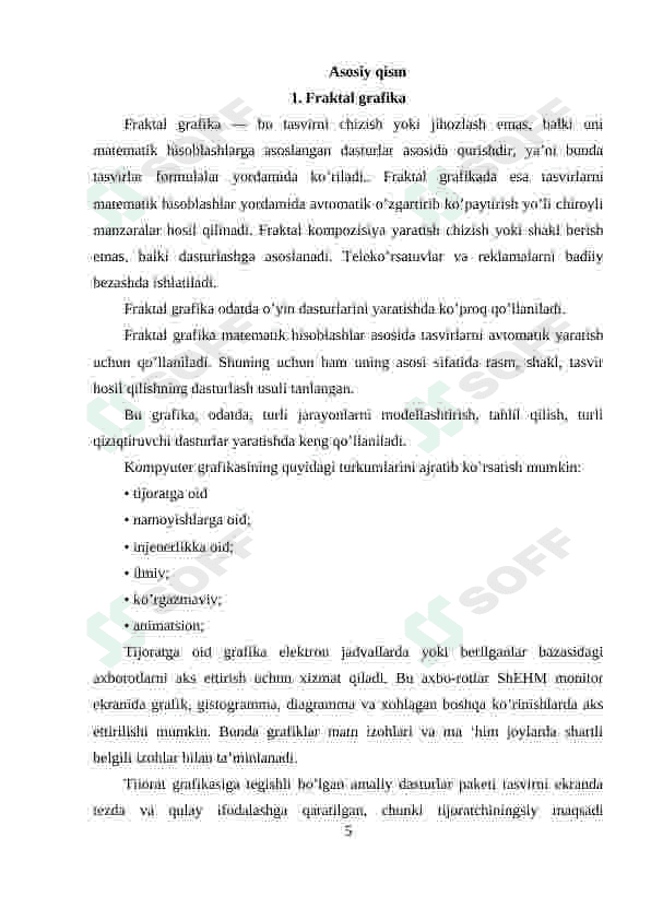 Fraktal grfika. Fraktal grafika dasturlari 5