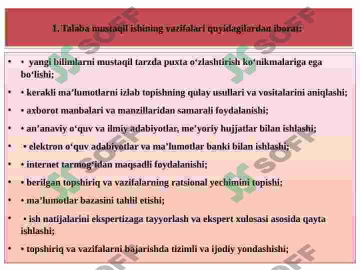 TALABALARNING  MUSTAQIL  TA’LIM  OLISHI 5