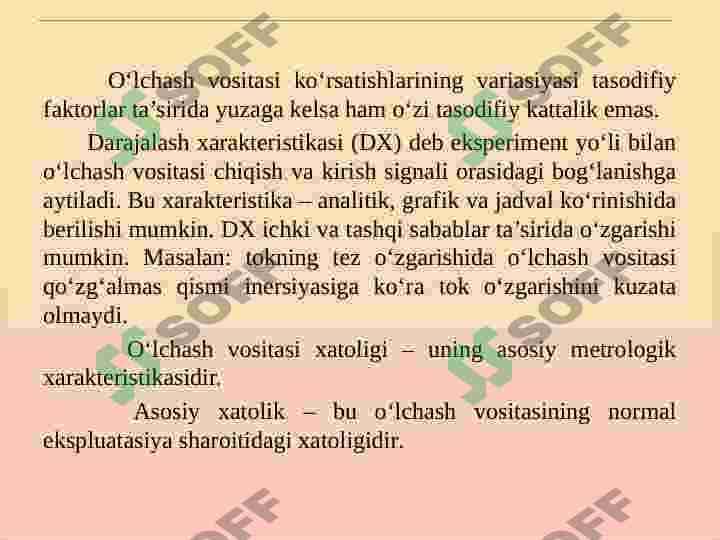 O`LCHASHLAR NOANIQLIGINI IFODALASH BOSQICHALARI 5