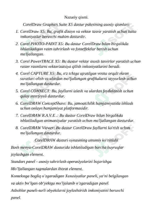 Photoshop, CorelDraw, SketchUpdan loyiha 5