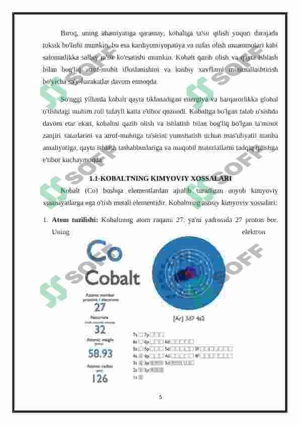 Kobalt, nikel birikmalarining biologik ahamiyati 5