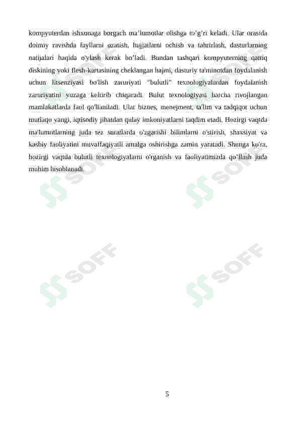 Raqamli iqtisodiyotda bulutli texnologiyalardan foydalanish 5