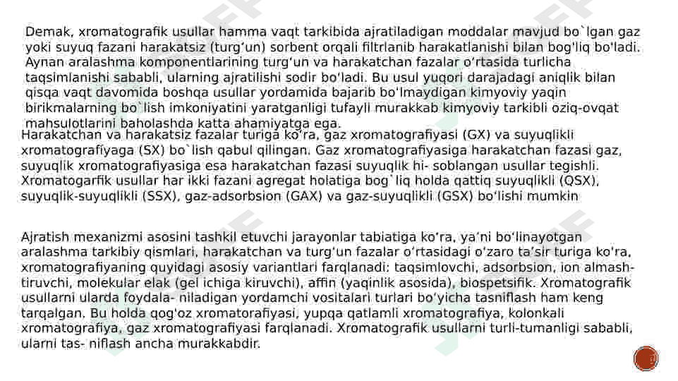 Xromatografiya va xromatografik tahlil usullari 5