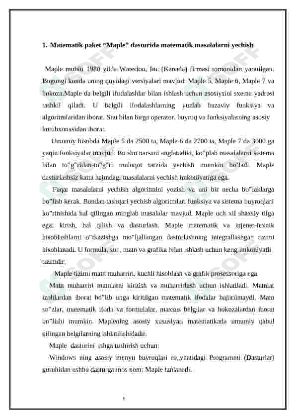 Matematik masalalarni yechish va ularning grafiklarini yaratishga mo'ljallangan dasturlar 5
