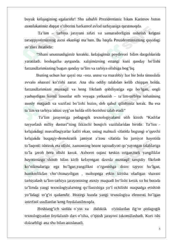 Boshlangʻich sinf matematika darslarida didaktik oʻyinlardan foydalanish kurs ishi 5