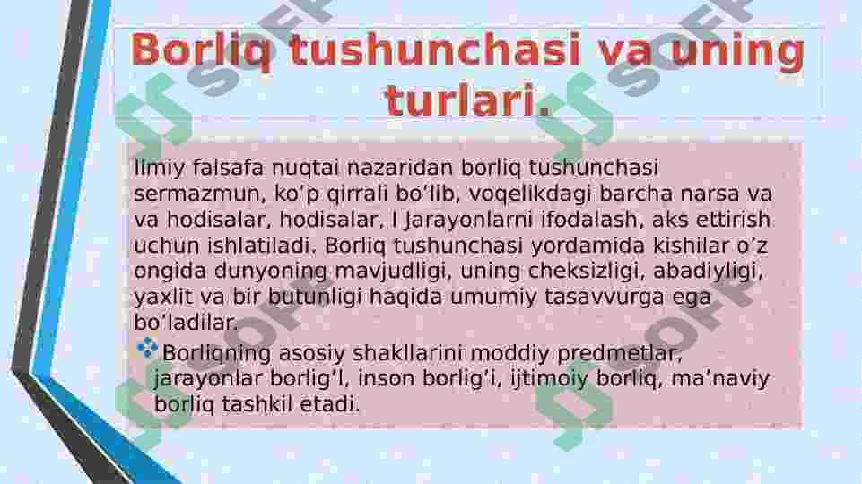 BORLIQ FALSAFASINING KATEGORIYASI 5