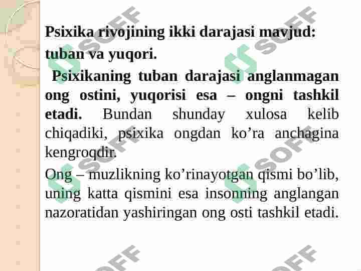 Insonda aks ettirish darajalari 5