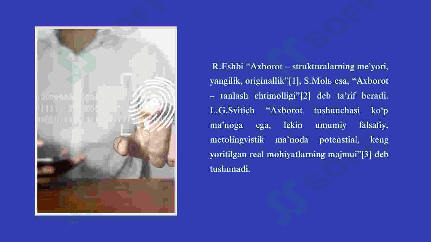 ILMIY TADQIQOTLARDA AXBOROT VA AXBOROT XAVFSIZLIGI. AXBOROTLARNI QIDIRISHNING ASOSIY METODLARI. 5