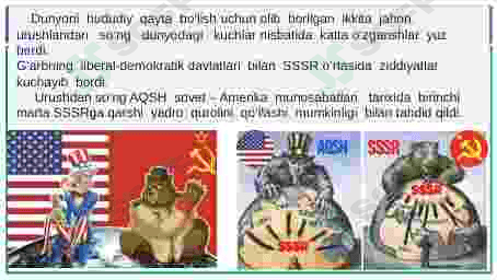 Ikkinchi jahon urushidan keyingi xalqaro munosabatlar. Sovuq urushning boshlanishi 5