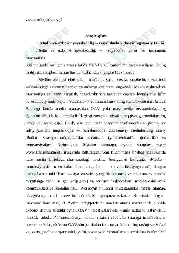 Media va axborot savodxonligi- raqamlashuv davrining asosiy talabi 5