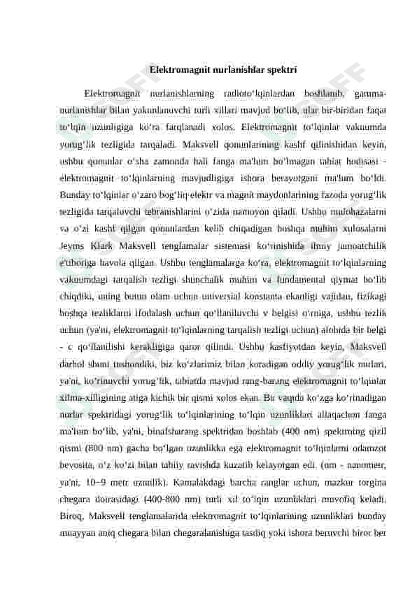elektromagnit to'lqin nurlanishi 5