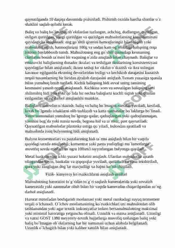 Baliq konservalarining sifat ekspertizasi 5