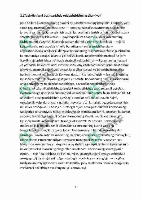 Dorixona tashkilotining hisob siyasatini ishlab chiqish 5